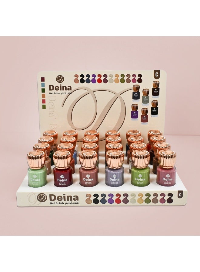 Deina This nail polish set contains 24 rich and varied colors, offering a rich texture and a perfect finish. - Image 2